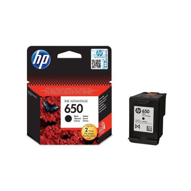 Cartouche d'Encre Originale HP 650 - Noir