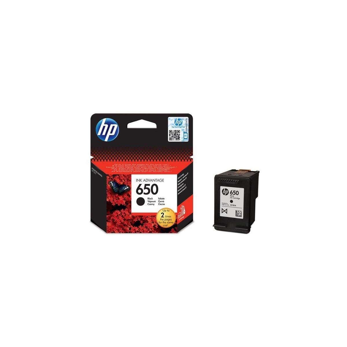 Cartouche d'Encre Originale HP 650 - Noir
