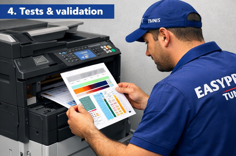 Test et validation imprimante Tunisie